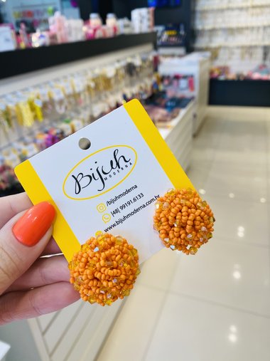 Brincos Redondo Miçangas