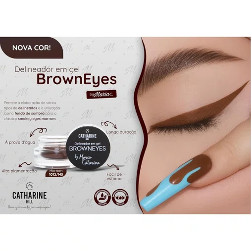 Delineador Gel Maria Catarina Marrom | Catharine Hill
