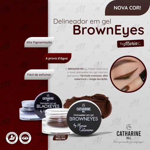 Delineador Gel Maria Catarina Marrom | Catharine Hill