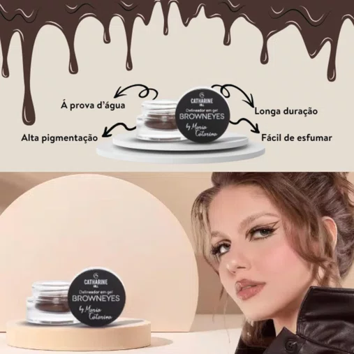 Delineador Gel Maria Catarina Marrom | Catharine Hill