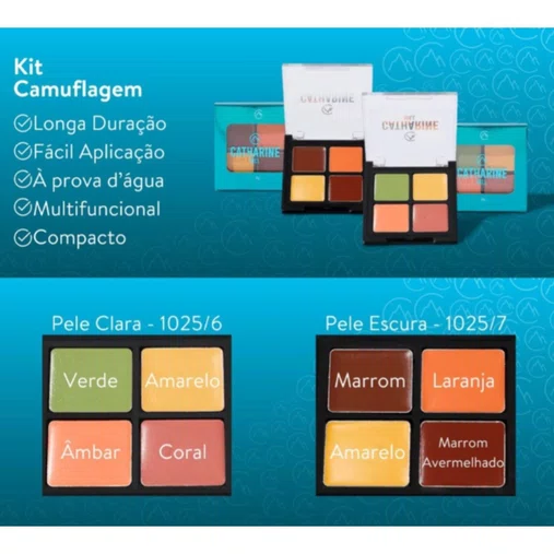 Kit Corretivo Cremoso Camuflagem Pele Clara | Catharine Hill