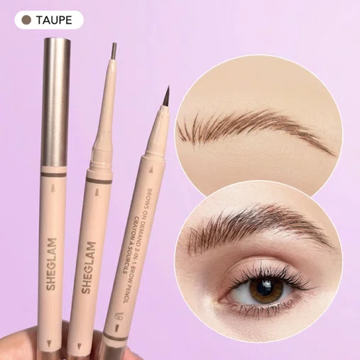 Lápis de Sobrancelhas 2 em 1 Brows On Demand Taupe | Sheglam