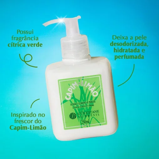 Loção Corpo e Mãos Capim-Limão 250ml | L'Occitane au Brésil