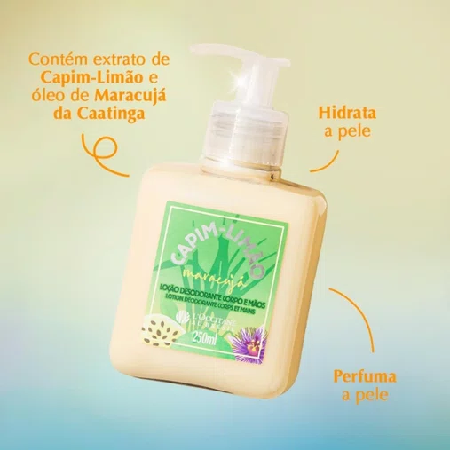 Loção Corpo e Mãos Capim-Limão Maracujá 250ml | L'Occitane