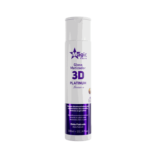 Matizador 3D Platinum Branco Efeito Platinado - 300ml - Magic Color