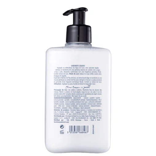 Sabonete Líquido Água de Coco 500ml | L'Occitane au Brésil